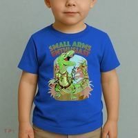 Small Arms Enthusiast Funny Trex Dinosaur Gun Toddler T-Shirt thumb 2
