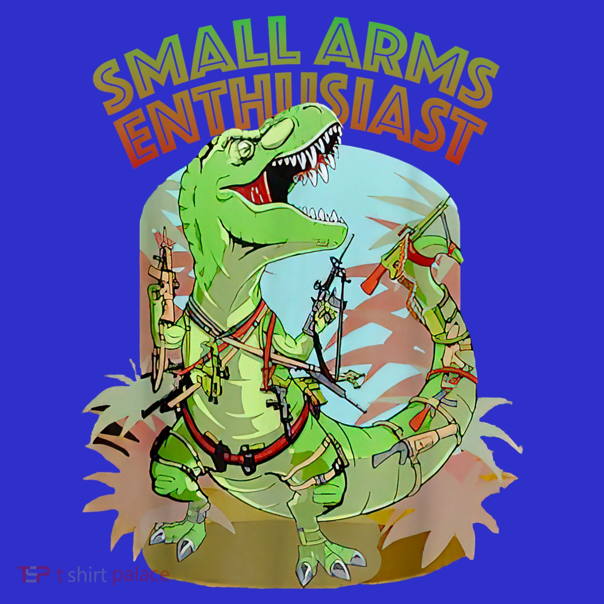 Small Arms Enthusiast Funny Trex Dinosaur Gun Women's Long Sleeve Shirt