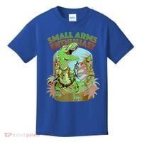 Small Arms Enthusiast Funny Trex Dinosaur Gun Kids T-Shirt thumb 0