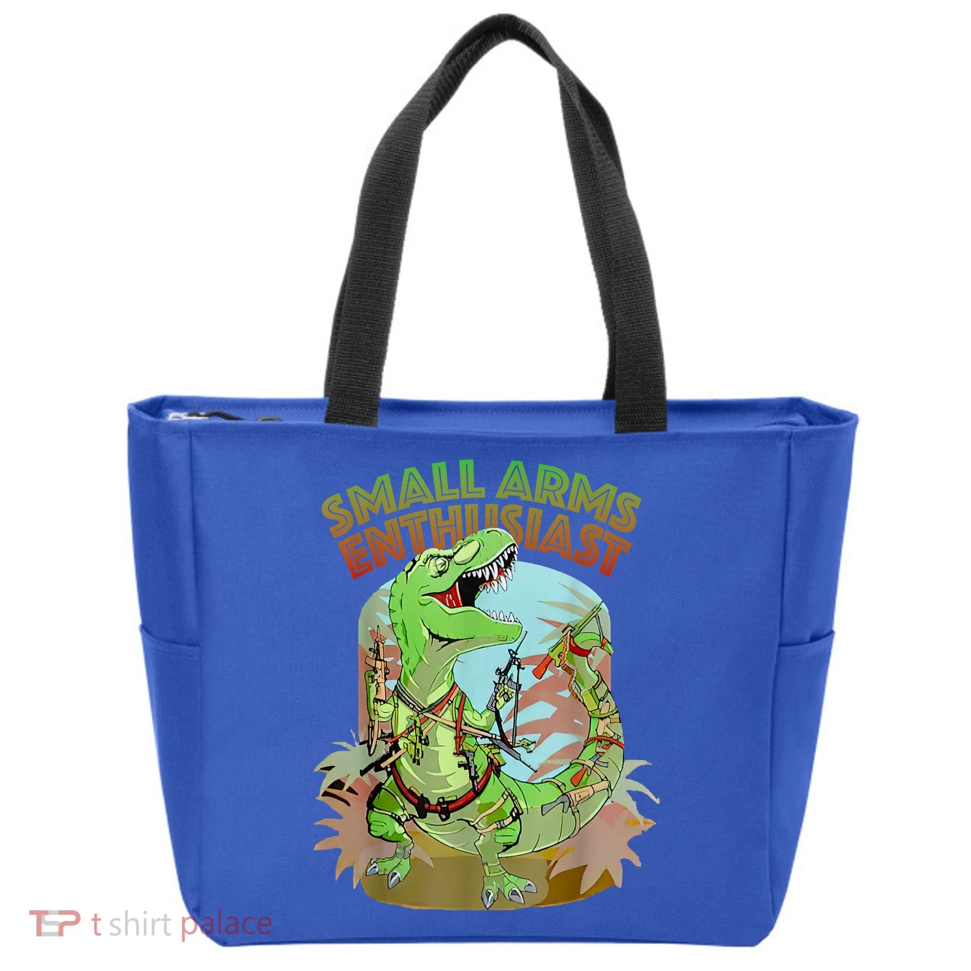 Small Arms Enthusiast Funny Trex Dinosaur Gun Tote Bag