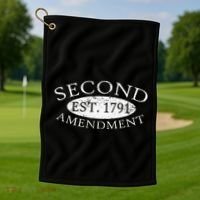 Second Amendment Est. 1791 Right To Bear Arms Golf Towel thumb 1
