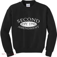 Second Amendment Est. 1791 Right To Bear Arms Kids Sweatshirt thumb 0