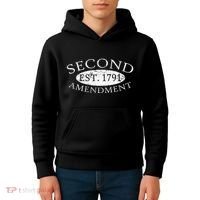 Second Amendment Est. 1791 Right To Bear Arms Kids Hoodie thumb 4