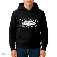 Second Amendment Est. 1791 Right To Bear Arms Kids Hoodie thumb 4