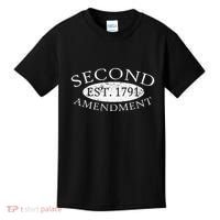 Second Amendment Est. 1791 Right To Bear Arms Kids T-Shirt thumb 0