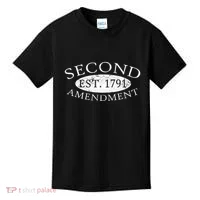 Second Amendment Est. 1791 Right To Bear Arms Kids T-Shirt thumb 0