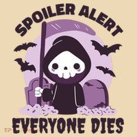 Spoiler Alert Everyone Dies Reaper Halloween Tote Bag thumb 4