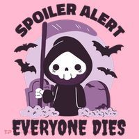 Spoiler Alert Everyone Dies Reaper Halloween Coaster thumb 2