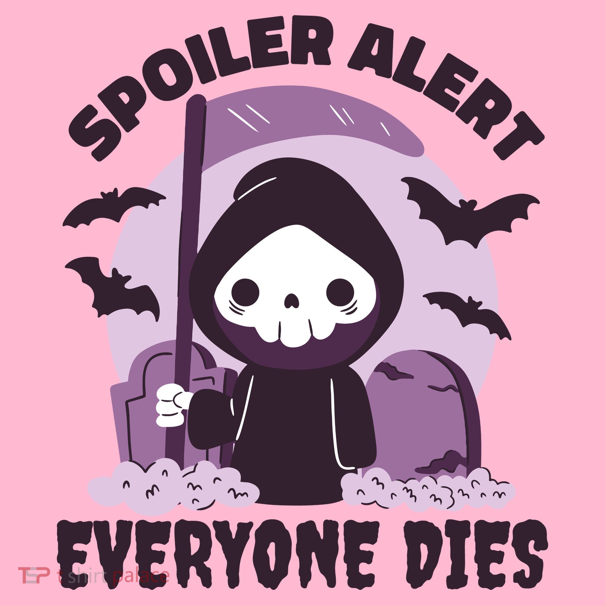 Spoiler Alert Everyone Dies Reaper Halloween Coaster