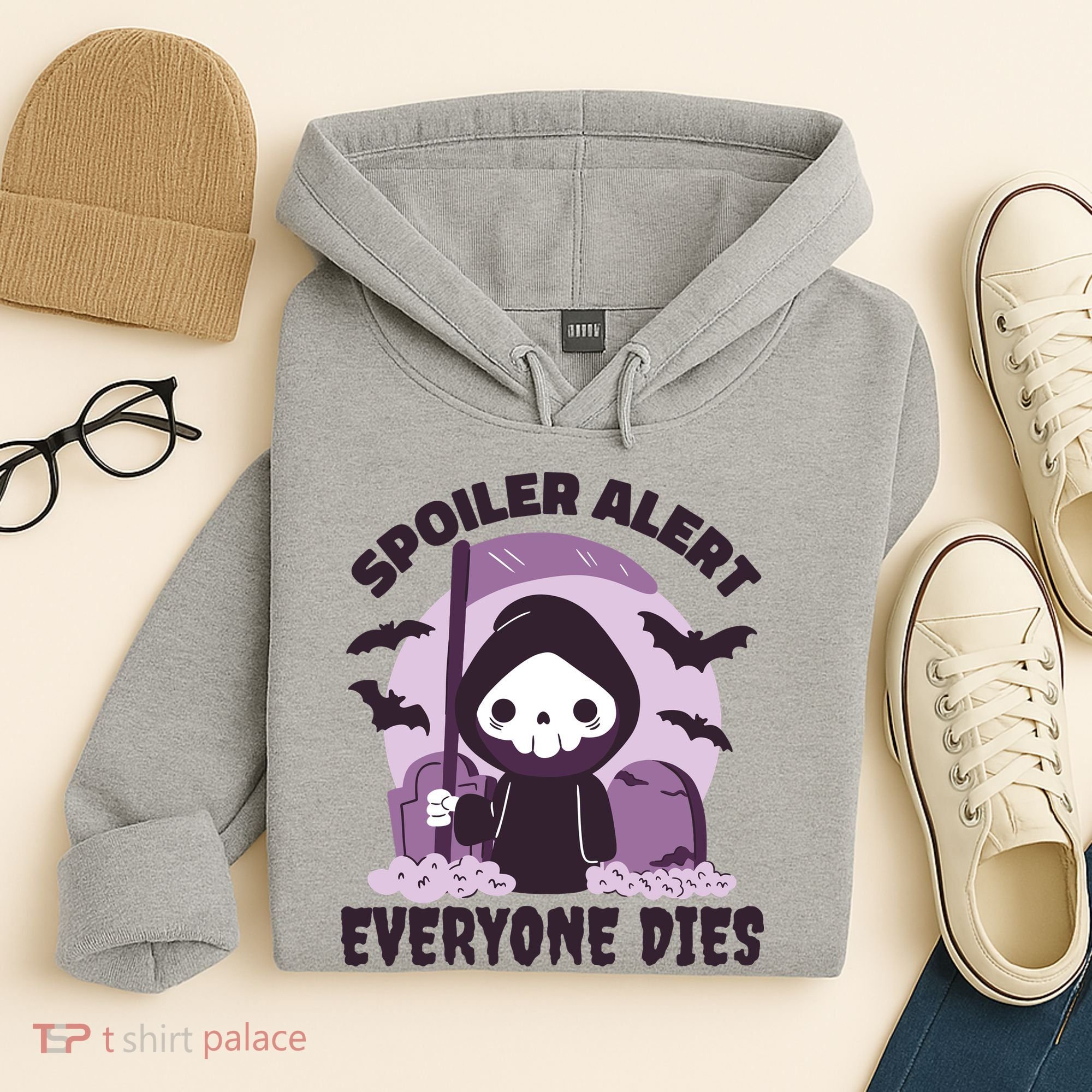 Spoiler Alert Everyone Dies Reaper Halloween Hoodie