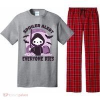 Spoiler Alert Everyone Dies Reaper Halloween Pajama Set thumb 0