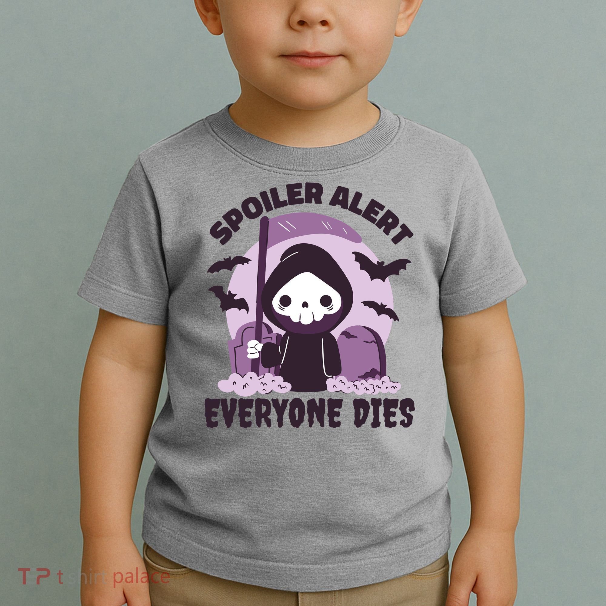 Spoiler Alert Everyone Dies Reaper Halloween Toddler T-Shirt