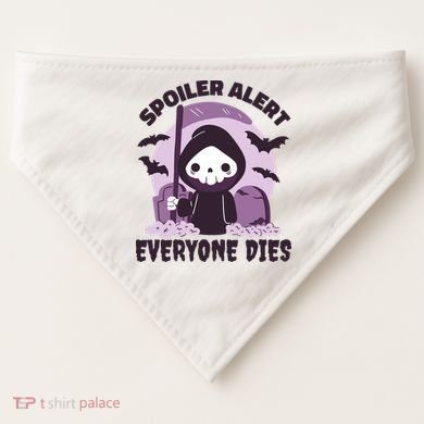 Spoiler Alert Everyone Dies Reaper Halloween USA-Made Doggie Bandana
