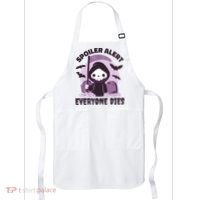 Spoiler Alert Everyone Dies Reaper Halloween Apron thumb 0