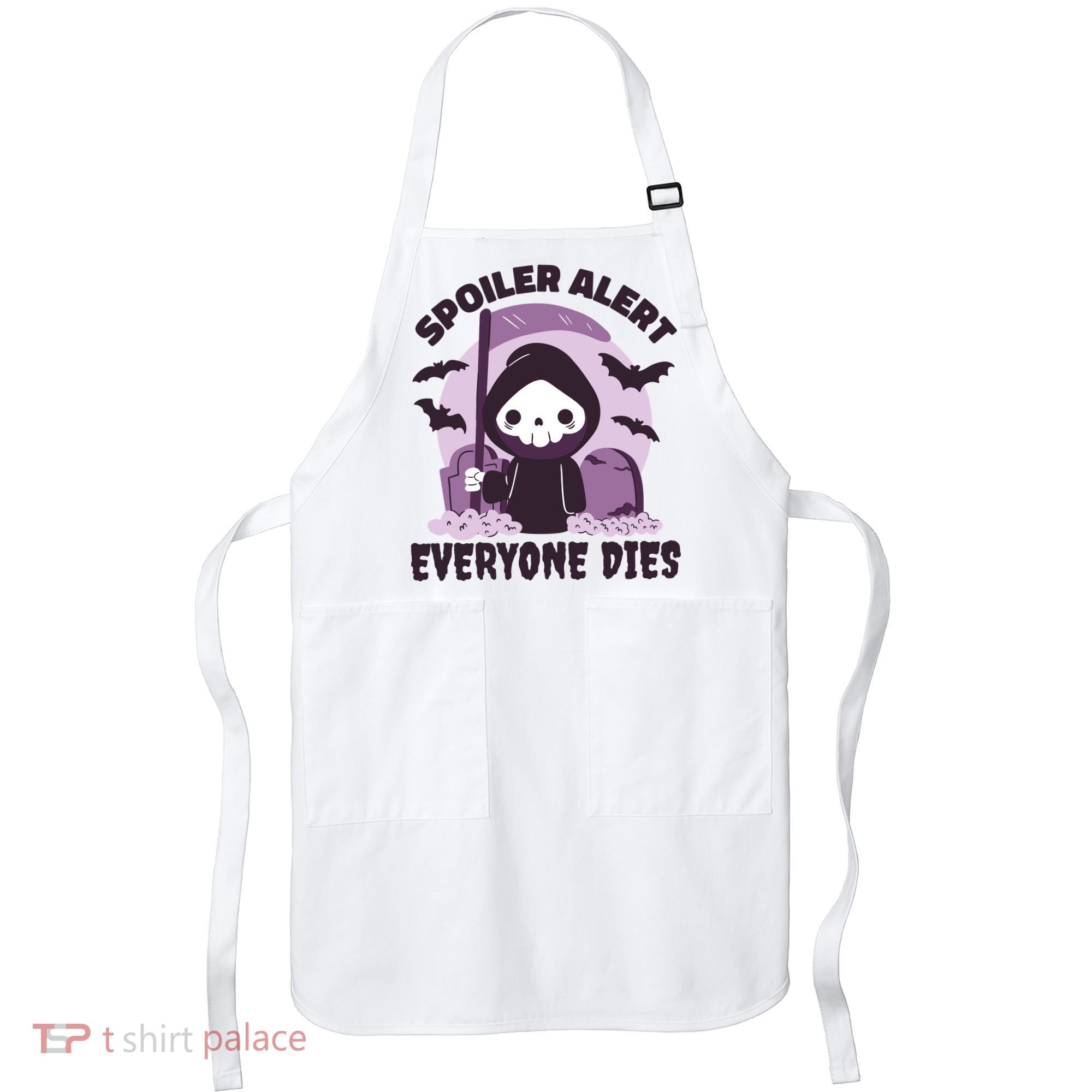 Spoiler Alert Everyone Dies Reaper Halloween Apron