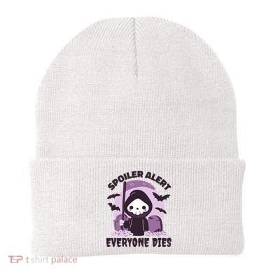 Spoiler Alert Everyone Dies Reaper Halloween Beanie