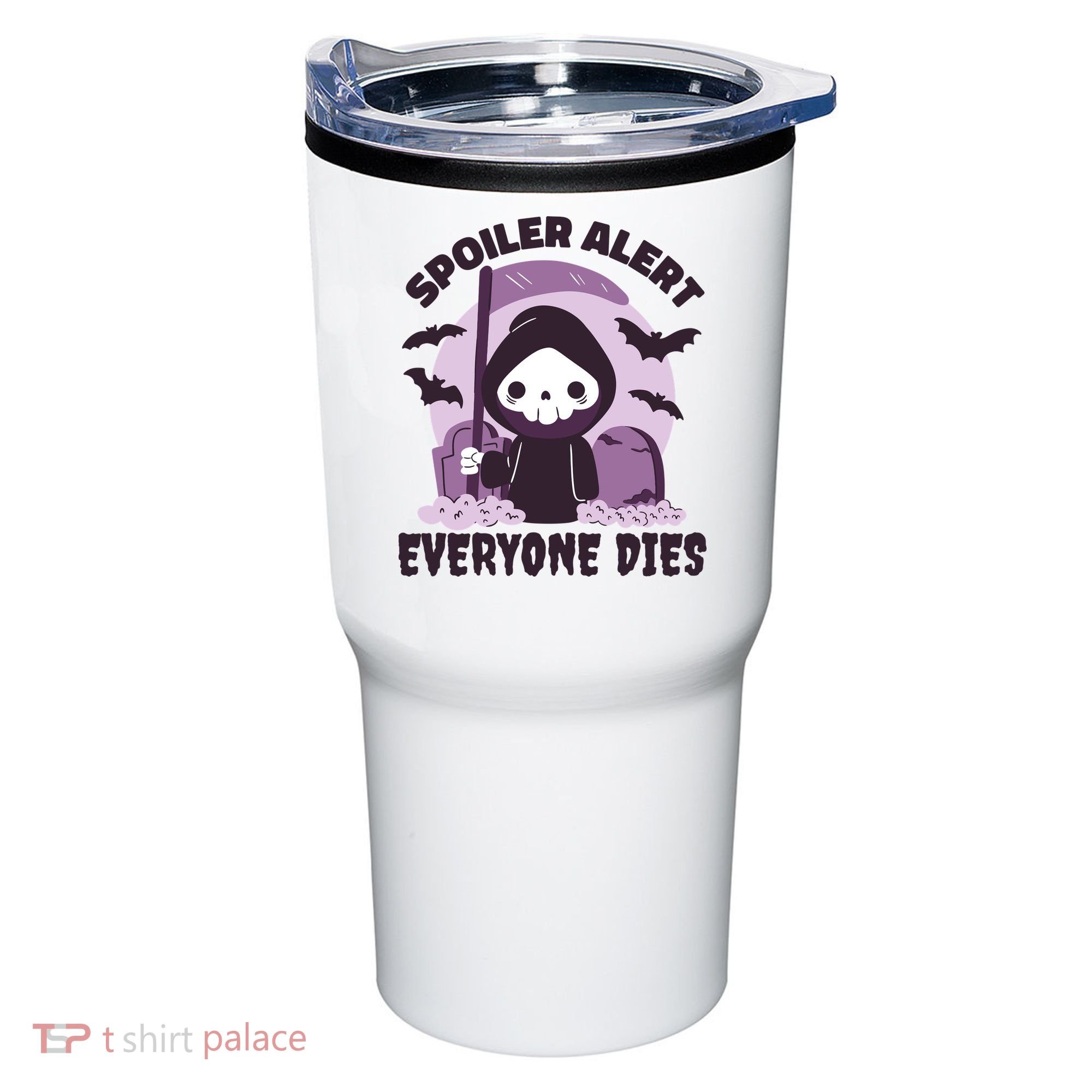 Spoiler Alert Everyone Dies Reaper Halloween Tumbler
