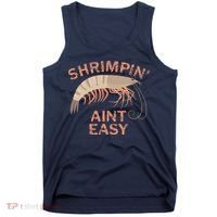 Shrimpin Aint Easy Funny Shrimp Fishing Tank Top thumb 0