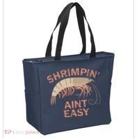 Shrimpin Aint Easy Funny Shrimp Fishing Tote Bag thumb 2