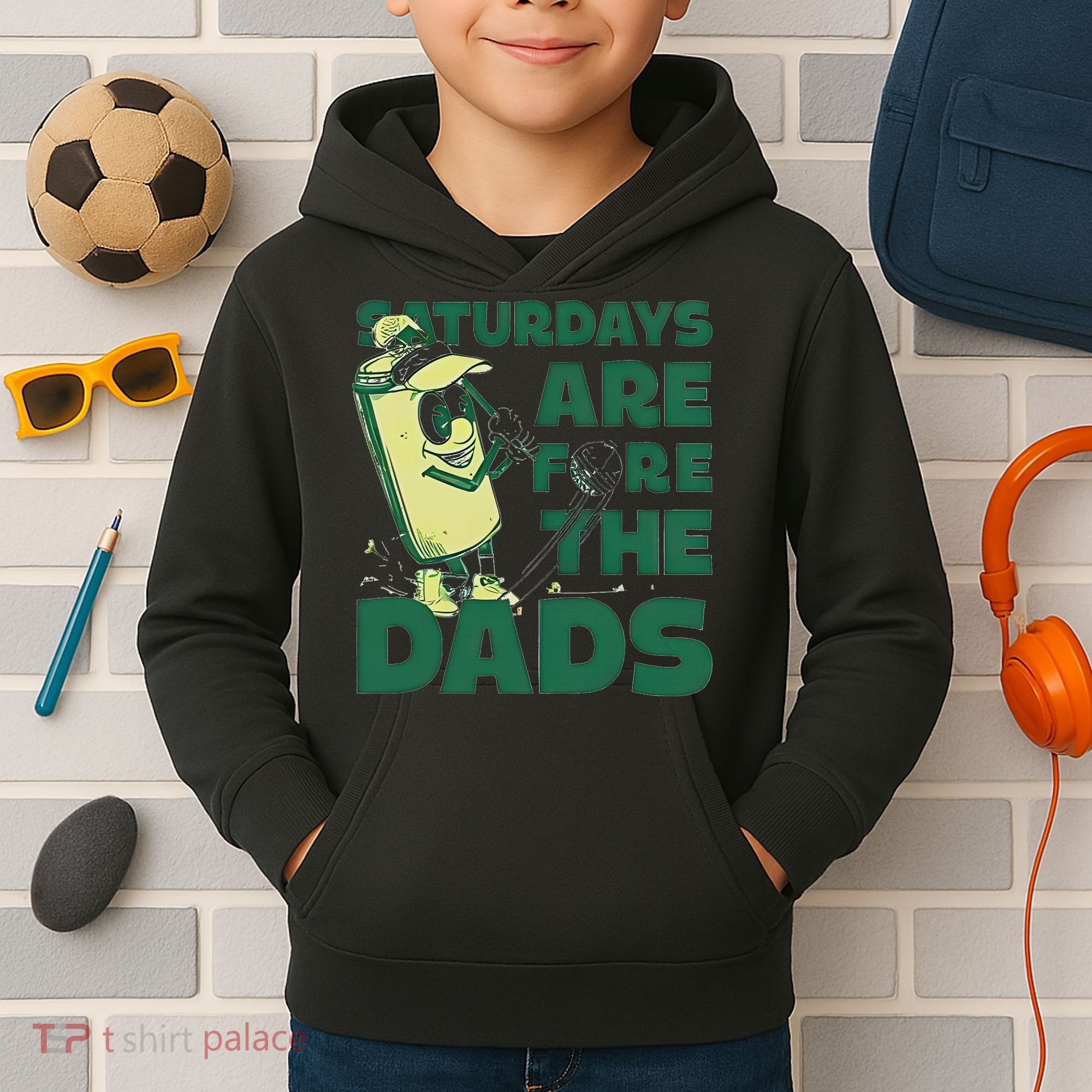 Saturdays Are Fore The Dads Golf Kids Hoodie