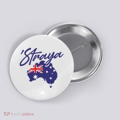 Straya Aussie For Australian Slang Button