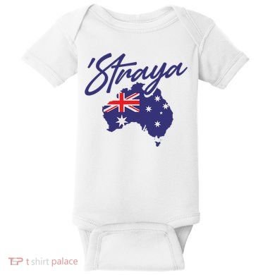 Straya Aussie For Australian Slang Baby Bodysuit