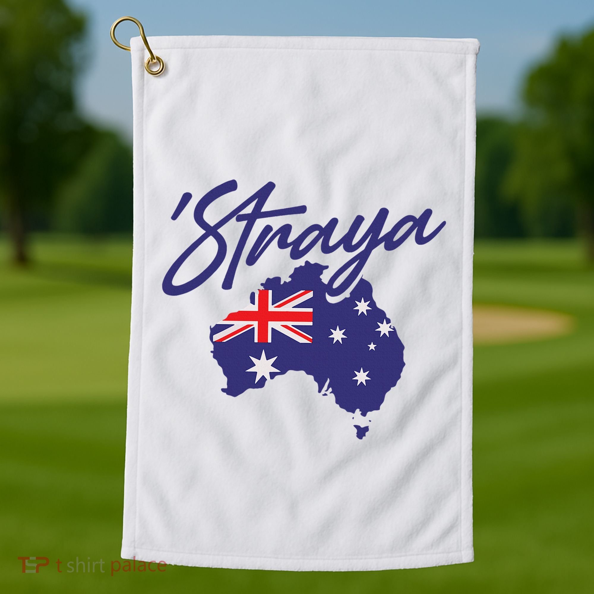 Straya Aussie For Australian Slang Golf Towel