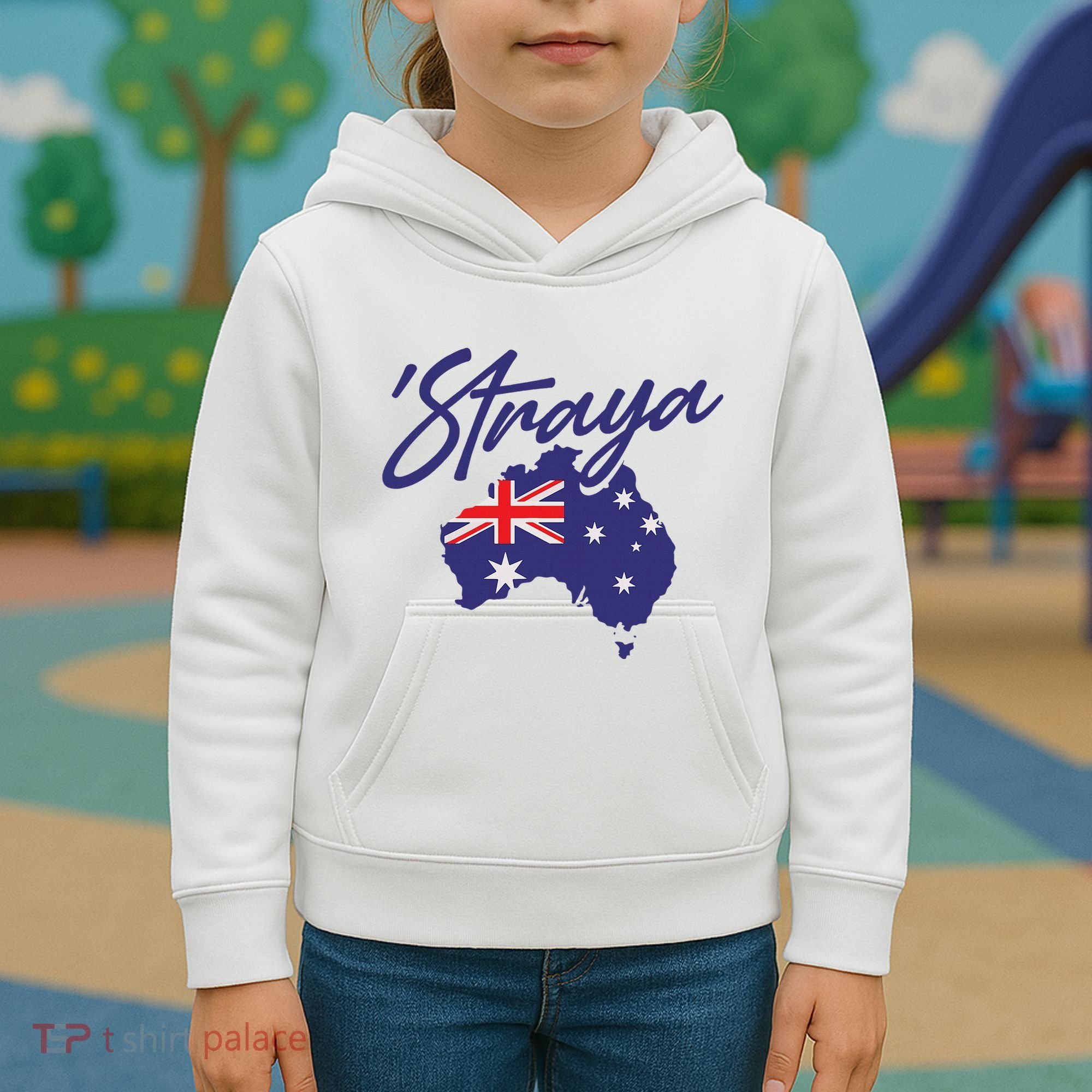 Straya Aussie For Australian Slang Kids Hoodie