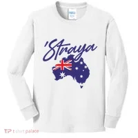 Straya Aussie For Australian Slang Kids Long Sleeve Shirt thumb 0