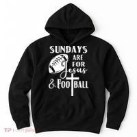 Sundays Are For Jesus And Football Hoodie thumb 0