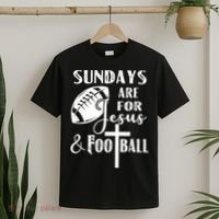 Sundays Are For Jesus And Football T-Shirt thumb 2