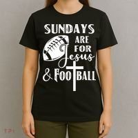 Sundays Are For Jesus And Football T-Shirt thumb 4