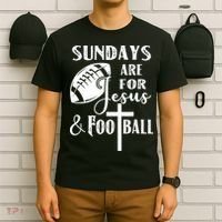 Sundays Are For Jesus And Football T-Shirt thumb 6