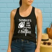 Sundays Are For Jesus And Football Women's Tank Top thumb 2
