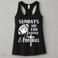 Sundays Are For Jesus And Football Women's Tank Top thumb 3