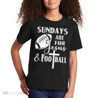 Sundays Are For Jesus And Football Kids T-Shirt thumb 2