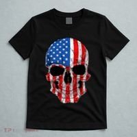 Skull American Flag 4th Of July Usa Gifts T-Shirt thumb 5