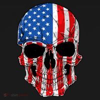 Skull American Flag 4th Of July Usa Gifts Women's Tank Top thumb 5
