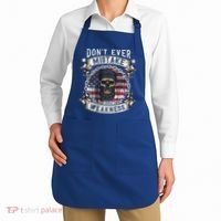 Skull American Flag Dont Ever Mistake Old Age For Weakness Apron thumb 2