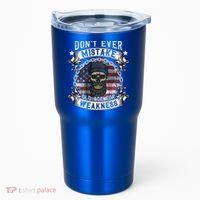Skull American Flag Dont Ever Mistake Old Age For Weakness Tumbler thumb 0