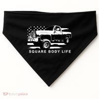 Squarebody American Flag Square Body Truck USA-Made Doggie Bandana thumb 0