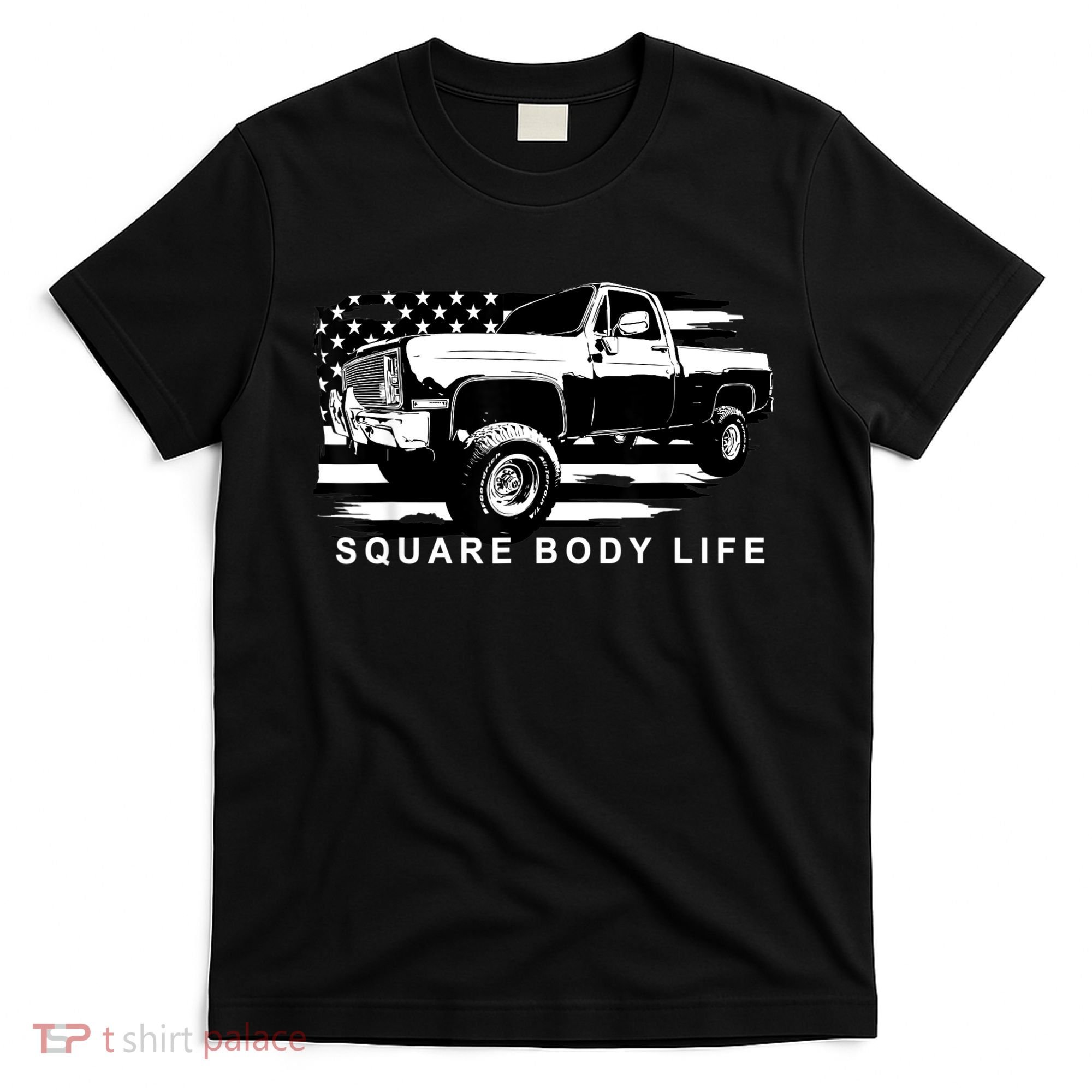 Squarebody American Flag Square Body Truck T-Shirt