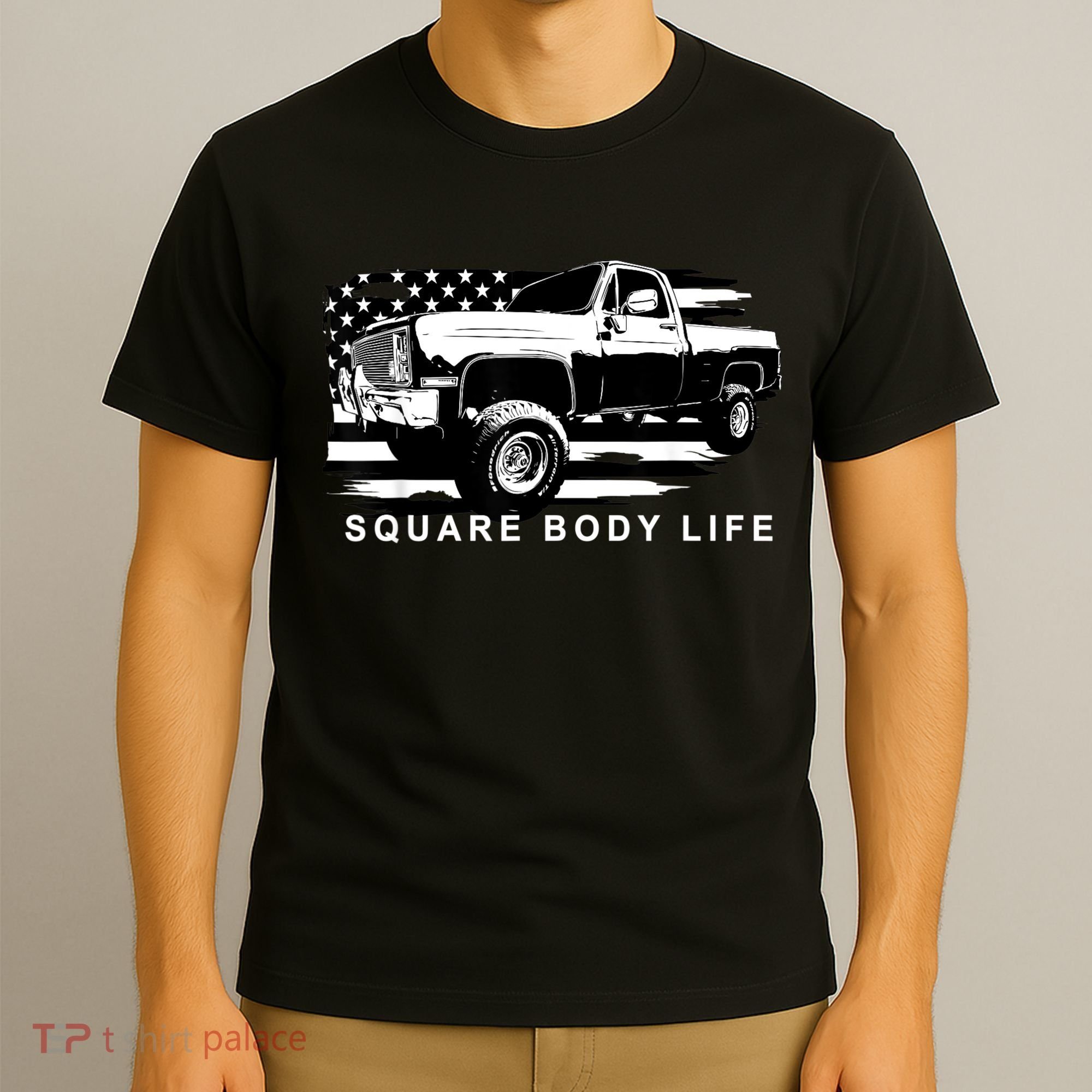 Squarebody American Flag Square Body Truck T-Shirt