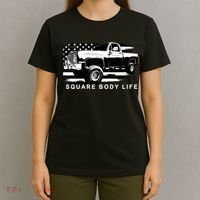 Squarebody American Flag Square Body Truck T-Shirt thumb 4
