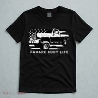 Squarebody American Flag Square Body Truck T-Shirt thumb 5