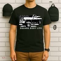 Squarebody American Flag Square Body Truck T-Shirt thumb 6