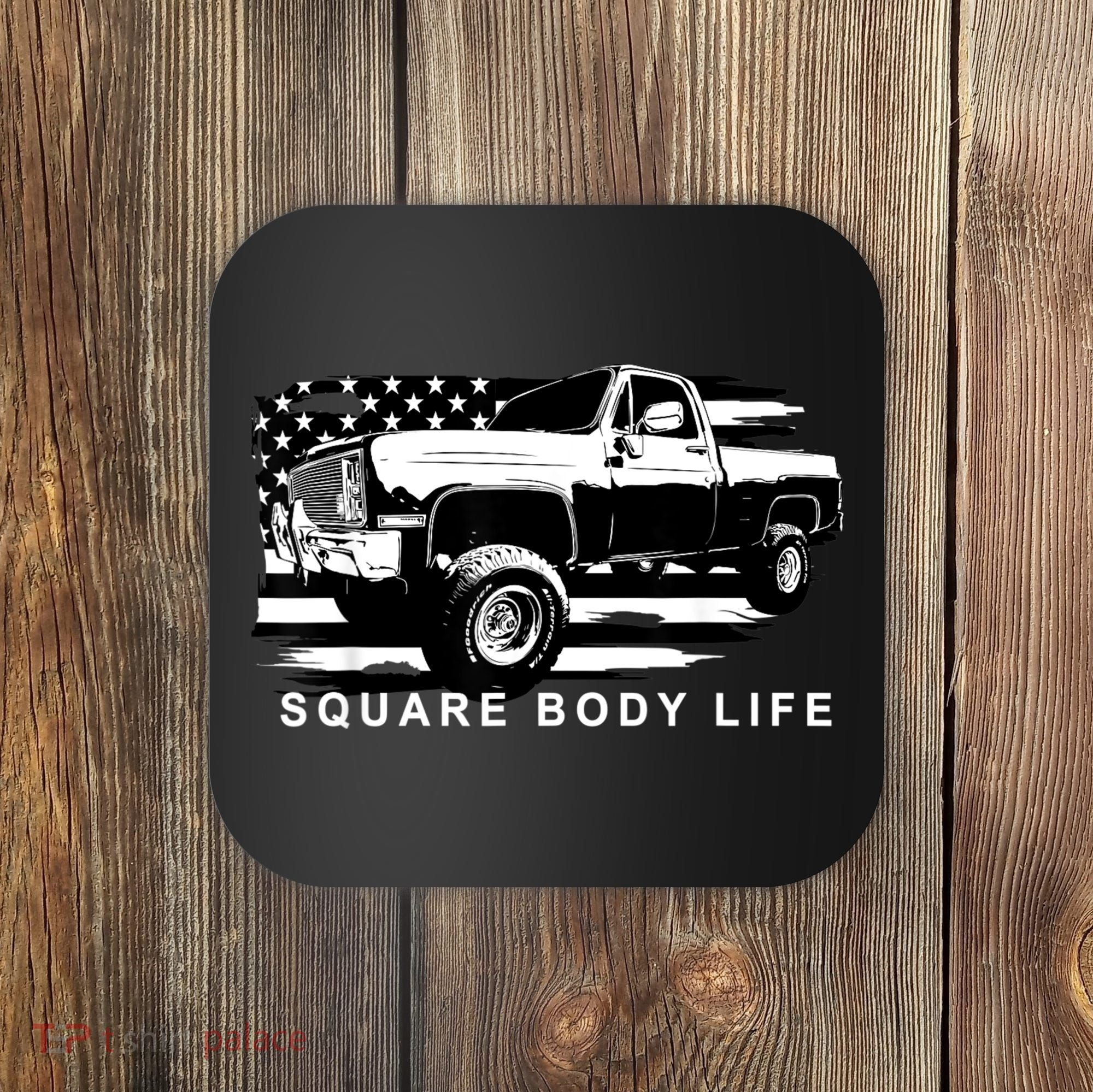 Squarebody American Flag Square Body Truck Coaster
