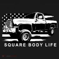 Squarebody American Flag Square Body Truck Women's Hoodie thumb 2