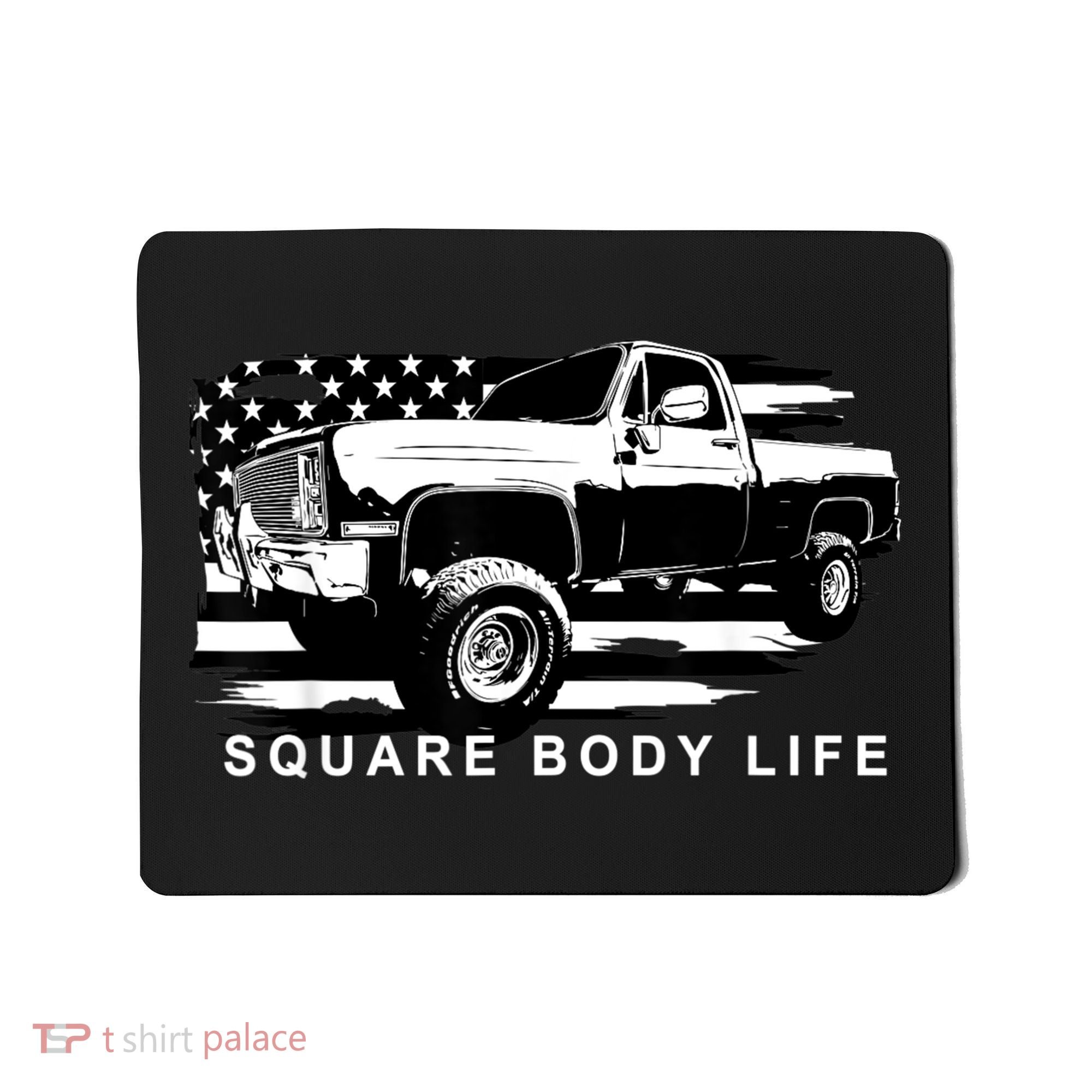 Squarebody American Flag Square Body Truck Mousepad