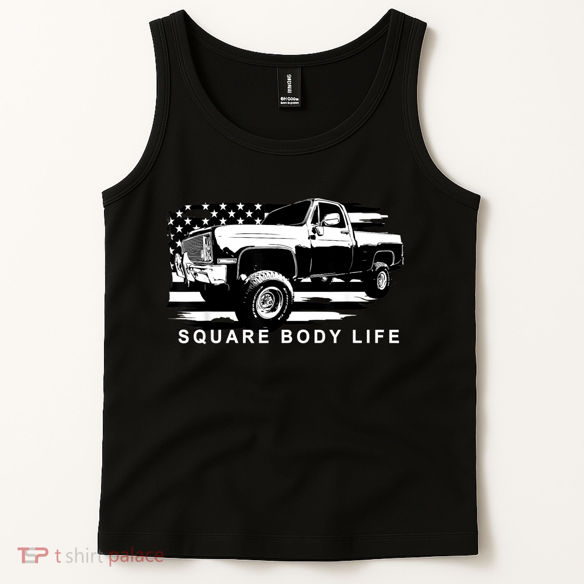 Squarebody American Flag Square Body Truck Tank Top